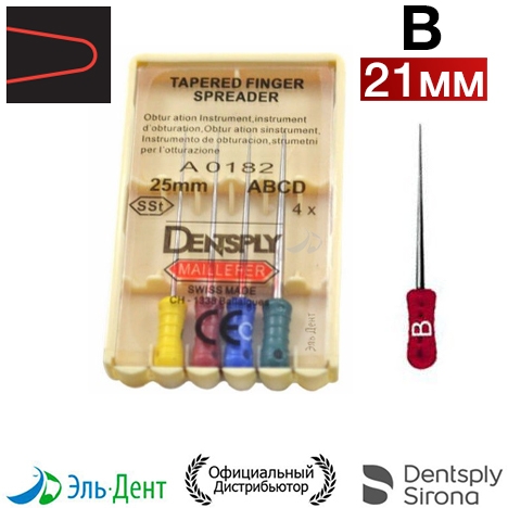 FINGER SPREADER  -   , 21, 4, Dentsply-Maillefer ()