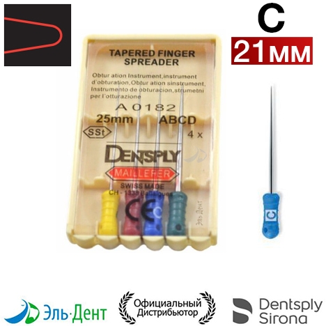 FINGER SPREADER  -   , 21, 4, Dentsply-Maillefer ()