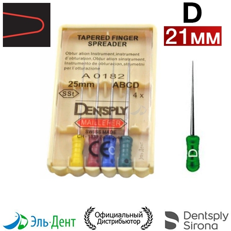 FINGER SPREADER D -   , 21, 4, Dentsply-Maillefer ()