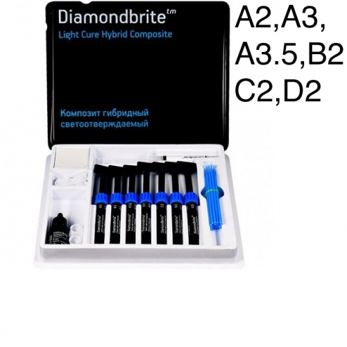Diamondbrite Hybrid LC  (7.4. A2,3,3.5,2,2,D2,. , Etchant gel 4, One step Dentin/Enamel Bond 5, .)