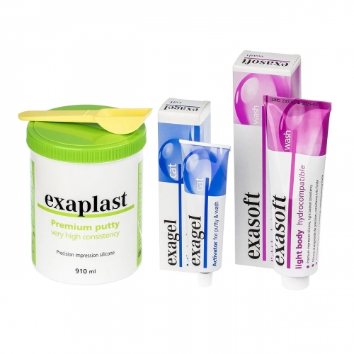 EXAPLAST set  -  Exaplast-patty (910 .),   Exasoft-wash (140 .),  Exagel-cat (60 .)