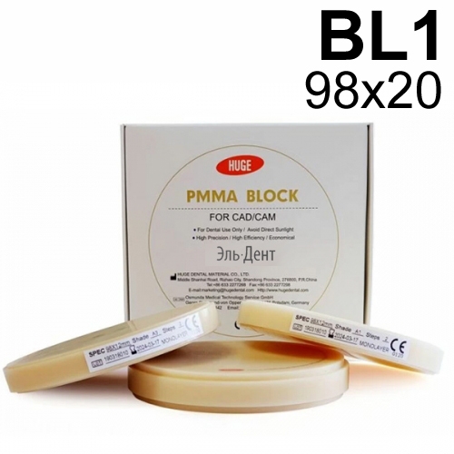 ��������� ���������������������� HugeDentalPMMA BL1 98*20