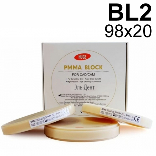 ��������� ���������������������� HugeDentalPMMA BL2 98*20