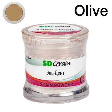 ������� ��� ����������� (Stain Powder), ������ 3 �, �������: Olive Fluor  /BUTRFSPOL-3 /SD Ceram