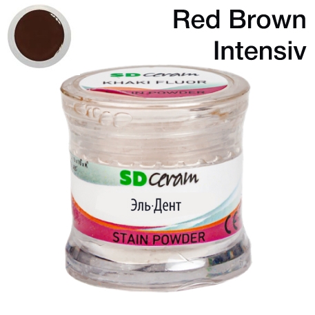 ������� ��� ����������� (Stain Powder), ������ 3 �, �������: Red Brown Intensiv Fluor  /BUTRSPRBI-3 /SD Ceram
