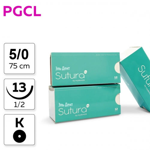 ������ ��������(���� 302) PGCL Poliglecaprone 25, 5/0_75_13, ��������, 1/2, ���. (12 ��.). SUTURA