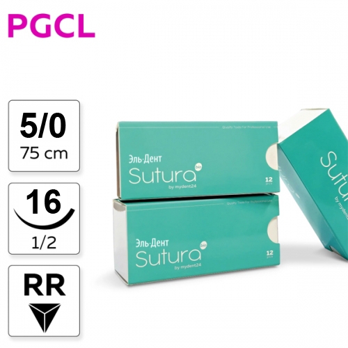 ������ ��������(���� 302) PGCL Poliglecaprone 25, 5/0_75_16, ��������, 1/2, ���-��� (12 ��.). SUTURA