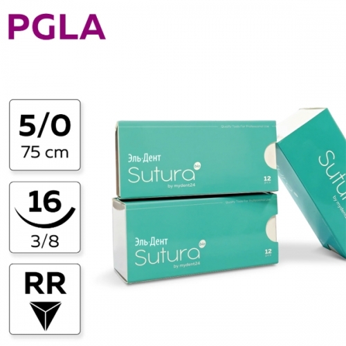 ������ ��������(���� 302) POLYGLACTINE 910, 5/0_75_16, ��������, 3/8, ���-��� (12 ��.). SUTURA