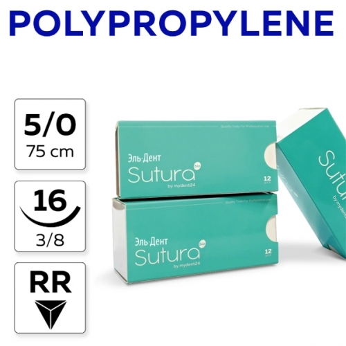 ������ ��������(���� 302) POLYPROPYLENE 5/0_75_16, ����������, 3/8, ���-��� (12 ��.). SUTURA