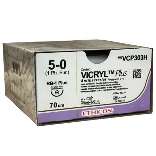 Vicryl VCP303H 5/0 (70��,17��,1/2) 36��. ����.������.